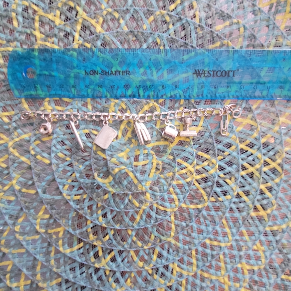 Sterling silver charm bracelet - Picture 2 of 4